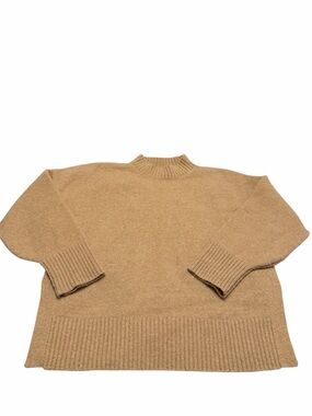 Relaxed Cowl Neck Sweater in Camel